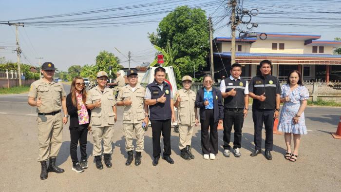 องค์การบริหารส่วนตำบลท่าศาลาได้ทำพิธีเปิดด่านชุมชน/จุดบริการประชาชนเพื่อป้องกันและลดอุบัติเหตุทางถนนช่วงเทศกาลสงกรานต์ พ.ศ.2569